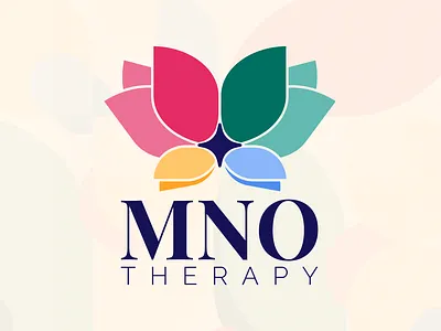 MNO Therapy brand identity branding butterfly flower logo lotus occupational therapy therapy