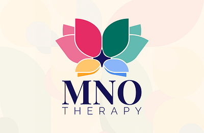 MNO Therapy brand identity branding butterfly flower logo lotus occupational therapy therapy
