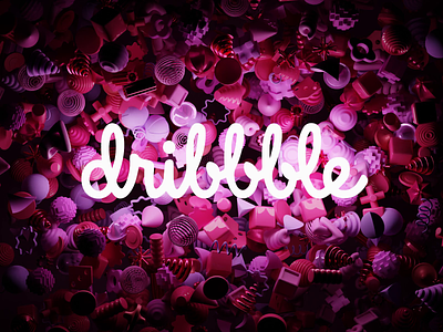 Dribbble 3d branding bright bubbly cgi design dribbble dribbble branding dribbble logo motion motion graphics motiondesign pink trendy