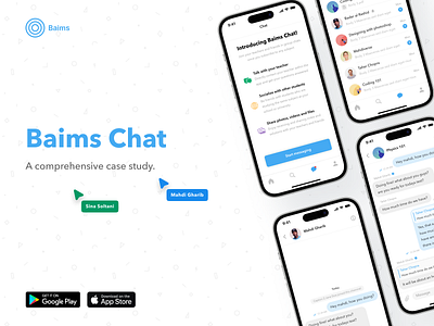 Baims Chat Case study casestudy chat clean design edtech startup education app in app chat ios app ios design light mode messanger app minimal design product case study product design ui uidesign uidesigner uiux userinterface
