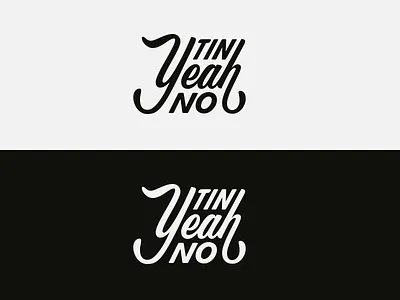 Tin Yeah No v2 lettering logo vector