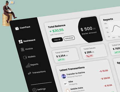Finance Dashboard dashboard design expenses figma finance illustration money ui