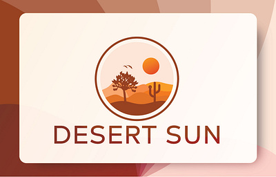 Desert sun logo design 2d branding design dessert flat graphic design illustration logo logo design logo folio minimalist natural ogofolio sun vector