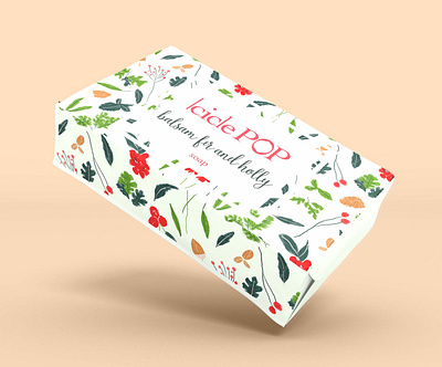 Icicle Pop soap packaging branding design feminine floral flowers graphic design holiday illustration logo packaging seasonal soap vector