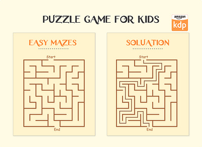 Mazes Puzzle Activity for Kids KDP Inter Graphic by DeSign · Creative  Fabrica