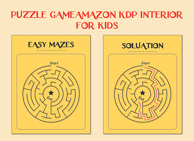 Easy Mazes Design for Children amazon kdp amazon kindle audio book book cover design funy mazes graphic design illustration kids kdp book intrior kids mazes book kids mazes design logo paperback