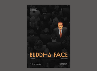 Poster Buddha Face Seminar design graphic design polygraphy poster