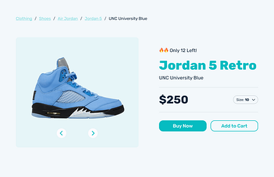 Air Jordan Product Page blue branding cheddar cheddar design design ecommerce figma graphic design jordan product product page shoes shopping ui ux vector