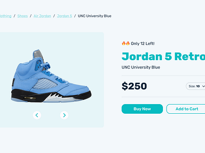 Air Jordan Product Page blue branding cheddar cheddar design design ecommerce figma graphic design jordan product product page shoes shopping ui ux vector