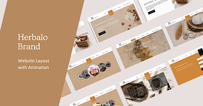 Beige Brown Minimalist Website Layout Presentation animation design handmade interactive microsoft presentation website