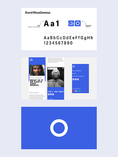 Podcast Website + Branding - The Round Table blue blue and white brand guide branding design figma graphic design illustration landing page logo photography typography ui video design web design webflow