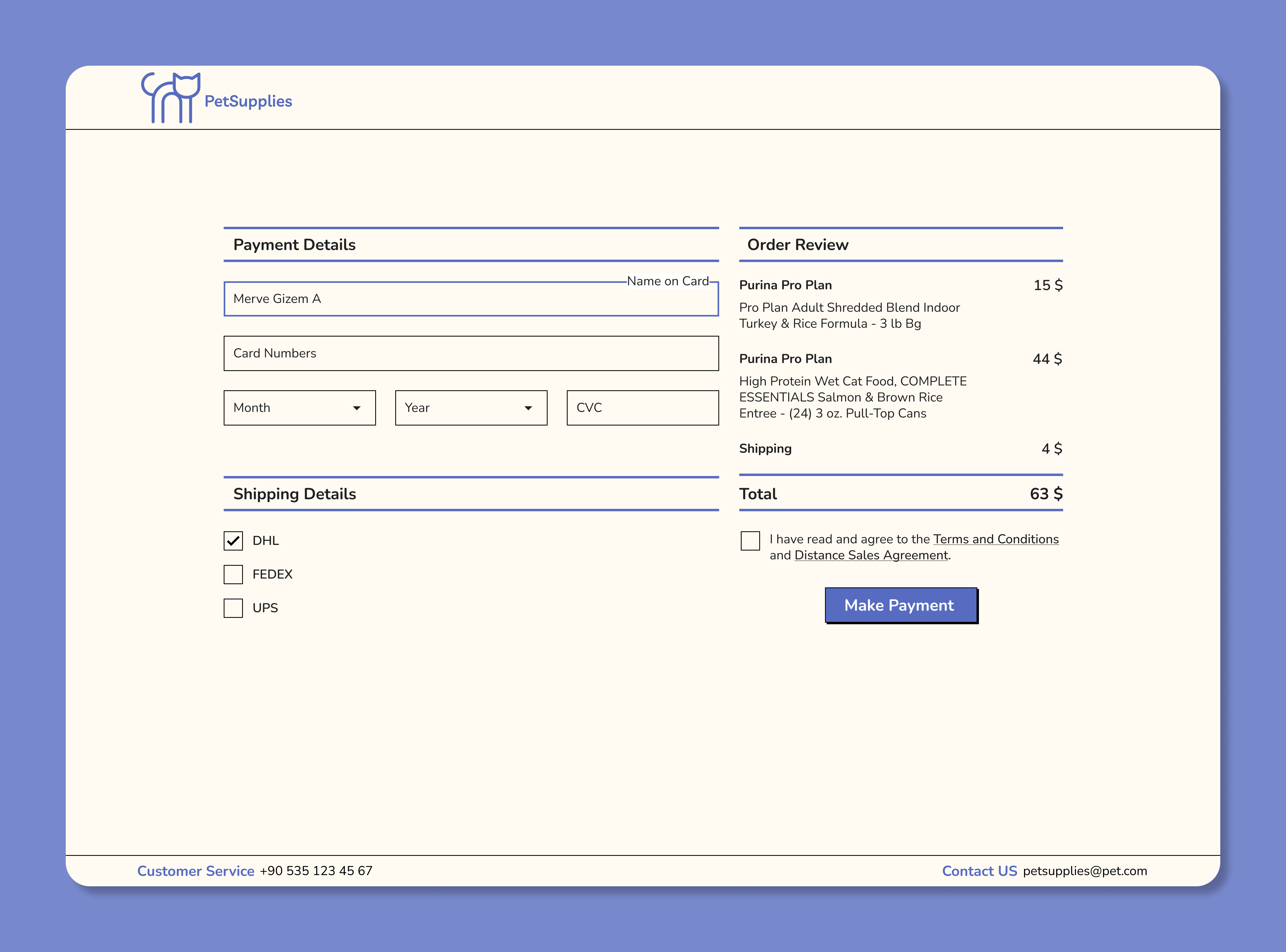 Daily UI Challenge Day 2! Credit Card Checkout Page credit card checkout credit card payment credit card uı dailyuıchallenge order page order review order uı design payment payment page uı payment uı design payment web site page pet supplies pet supplies web page shopping page shopping payment page uı design uı ux design vintage uı design web site uı web uı design