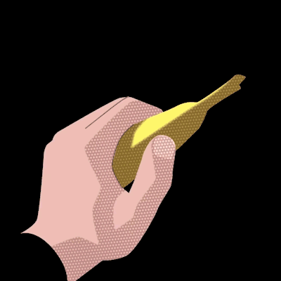 Banana Rotation 3dlook animation animationgif banana design gif graphic design illustdesign illustration motion graphics