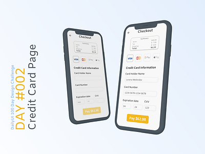 Daily UI Challenge #002: Credit Card Page 100daydesignchallenge creditcardpage dailyui dailyui002 design ui ux