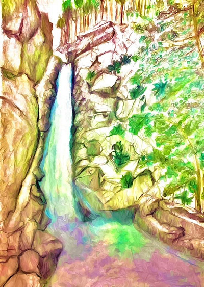 Waterfall beauty artwork photograph waterfall