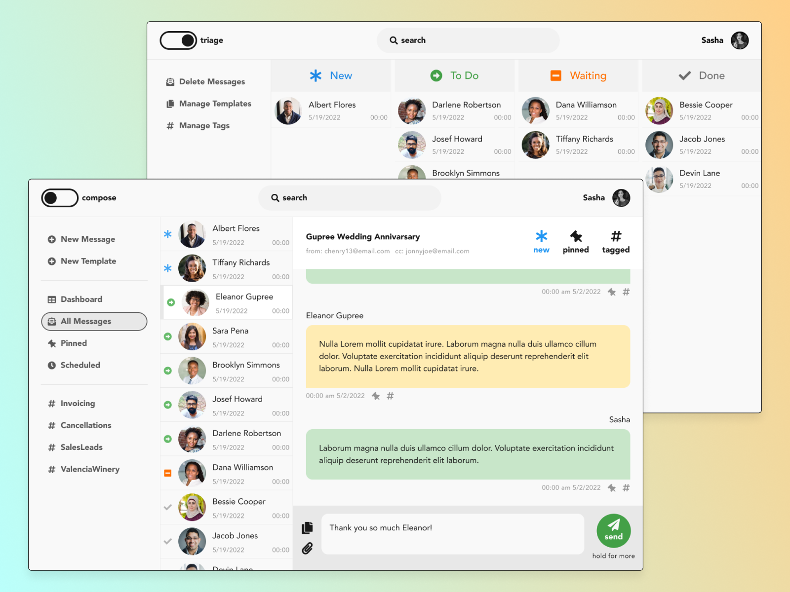 KanMail email kanban product design ui ux