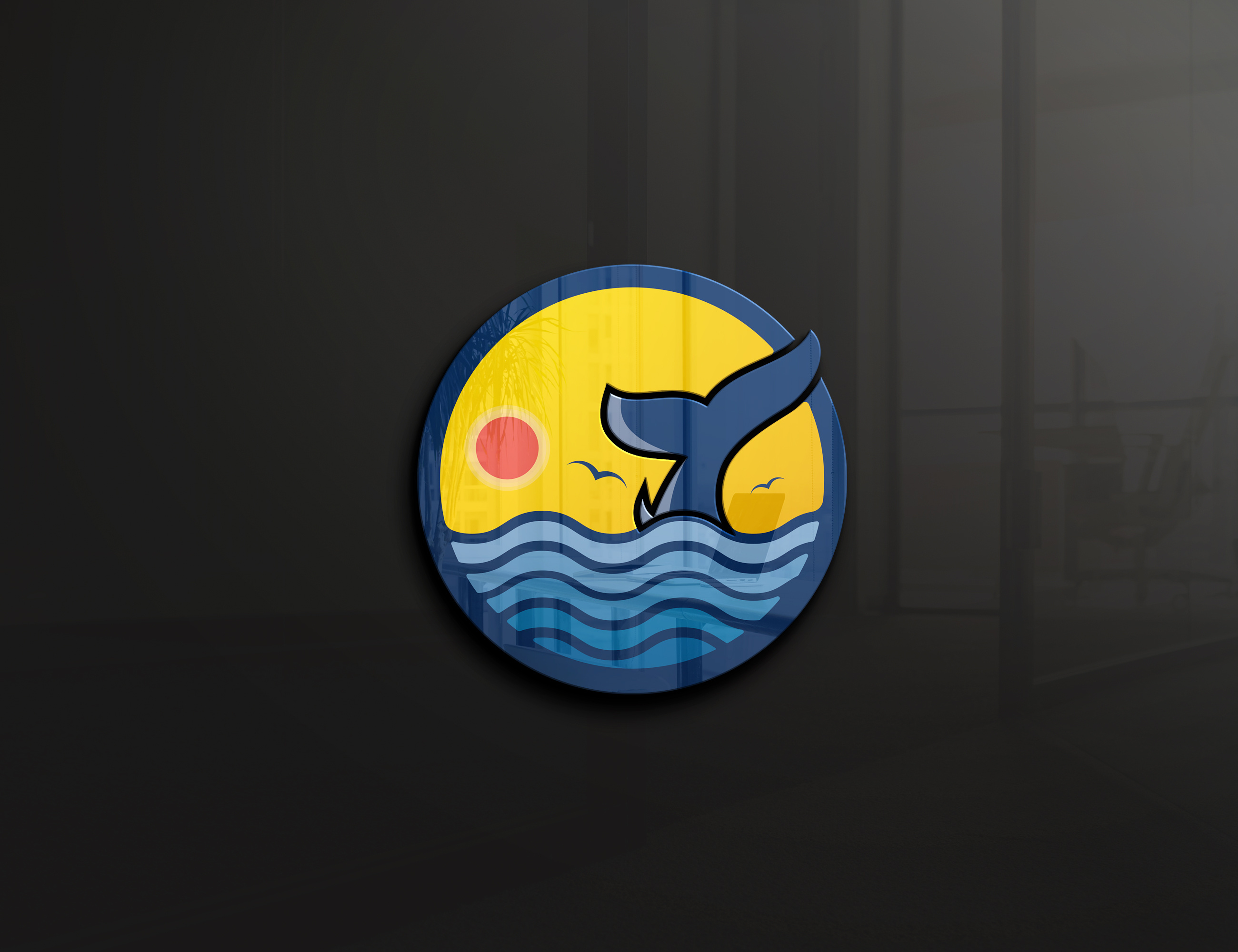 Ocean Life adobe illustrator brand branding clean creative design drawing graphic graphicdesign illustration logo designer logodesigner logos ocean sea simple sunset tshirt unipue vector