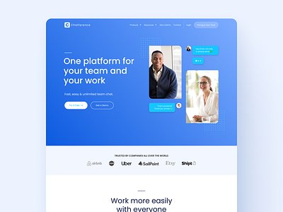 Chatference - Landing Page figma graphic design practice ui web design