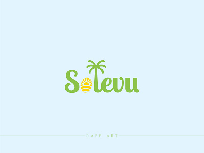 UV (sun) protective clothing logo design beach branding clothing identity logo logodesign logos palm tree sea
