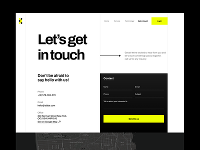 Contact Page - Daily UI branding contact contact page dailyui design get in touch landing page typography ui ux web web design