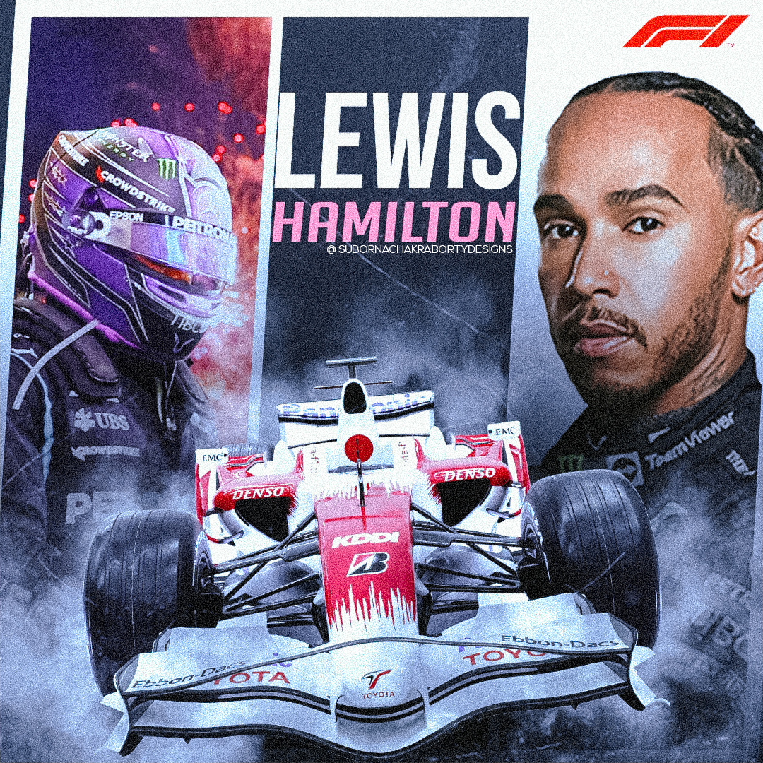 Lewis Hamilton Poster Design by Suborna Chakraborty on Dribbble