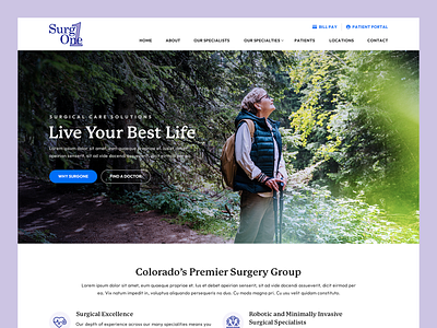 SurgOne // Web Design colorado health healthcare healthcare web design hospital hospital web design surgery surgical care