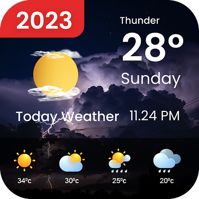 APP ICON (Weather Widgets: Live Forecast) animation app app icon branding design flat graphic design icon illustrator logo minimal store graphics typography ui ux vector