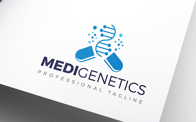 Medicine Genetics DNA Logo Design dna genetics medicine