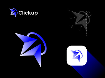 Clickup Logo a letter logo animation app art blue brand brand design brand identity branding design energy flat gradient graphic design icon logo logo designer logotype minimal sanjidanipu160