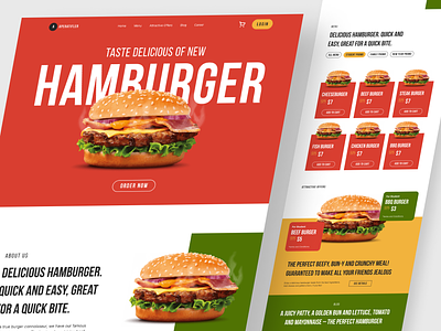 Aperatifler - Delicious Hamburger Landing Page app clean delicious delivery food hamburger layout mobile product design ui uidesigner uiux