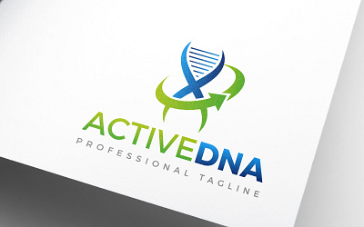 Active DNA Genetics Logo Design company dna genetics