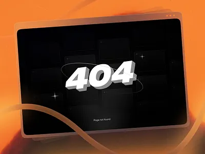 Error Page 404 black branding case study design error glass graphic design illustration latest logo new orange trending typography ui ux vector website