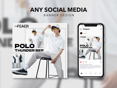 Polo Thunder Bee | Fashion Design banner collection fashion graphic design man social media