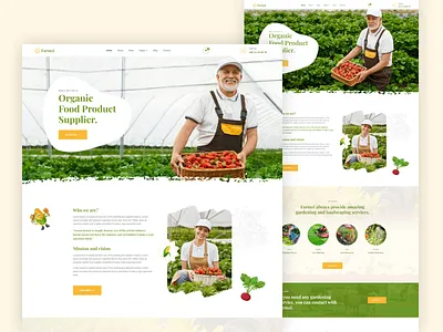 Farmzi - Agriculture Website Template agriculture webflow template agriculture website blog layout custom 404 farm symbols testimonials webflow cms