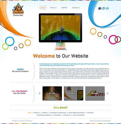 R J Creation Web Design branding design graphic design