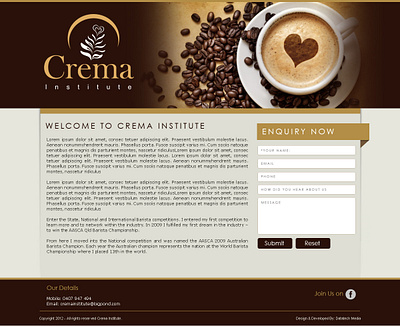 Crema Institute branding design graphic design