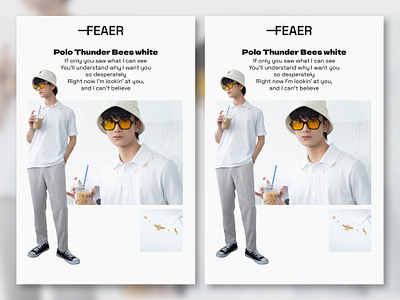 Polo Thunder Bees White | Fashion Design banner collection fashion graphic design man social media