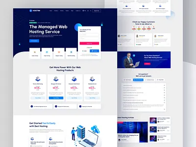 Web Hosting & WHMCS Template cleand design cloud hosting domain hosting landing page server top designer ui design ux vps website website design whmcs