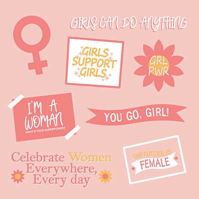 Women's Day Slogans adobe art branding design graphic design illustration illustrator vector art