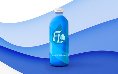 FLO water bottle mock-up branding design graphic design illustration logo