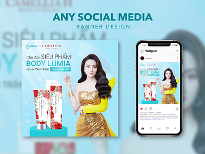 Day Body Cream | Cosmetics Design banner cosmetic cream graphic design social media