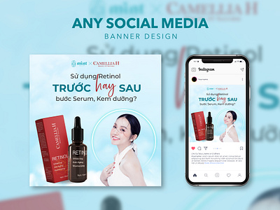 Retinol | Cosmetics Design banner cosmetic graphic design retinol social media