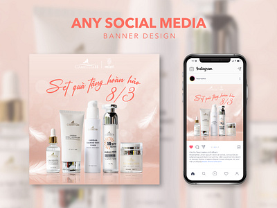 Cosmetics Design banner cosmetic graphic design social media