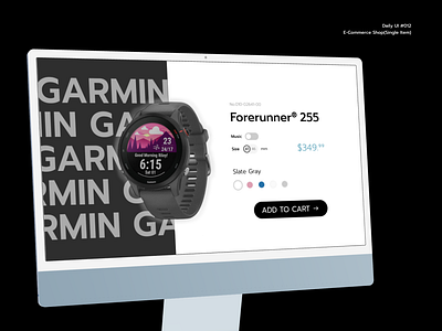DailyUI_D12_E-Commerce Shop (Single Item) animation branding daily ui design ui web