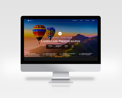 "Landscape Phtotgraphy" design figma graphic design illustration landing page typography ui website