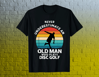 Old Man Golf Disc T-Shirt Design best tshirt design