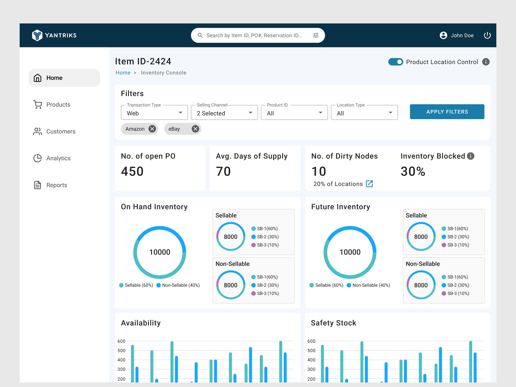 Inventory Dashboard app design typography ui ux
