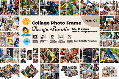 Collage Photo Frame Design abstract animation art branding collage collage photo design drawing frame frame design graphic design illustration motion graphics mrikhokon photo photo effect photoshop photoshop action