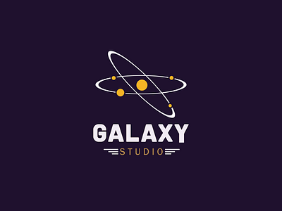 Galaxy Logo Animation 2ddesign art branding circle design galaxy graphic design illustration lines logo logo animation logo design planets saturn scene space studio sun ui yellow