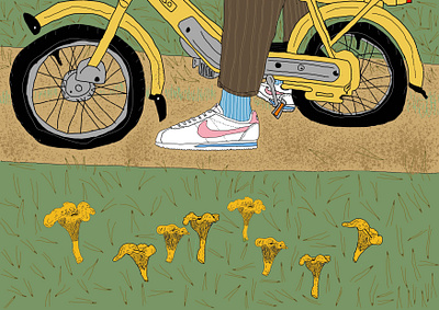 Lets ride graphic design ilustration